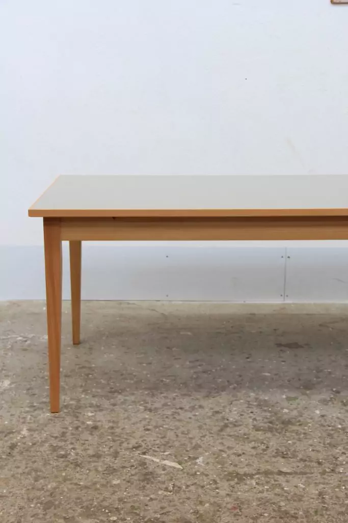 Esstisch aus Lärche mit Linoleum